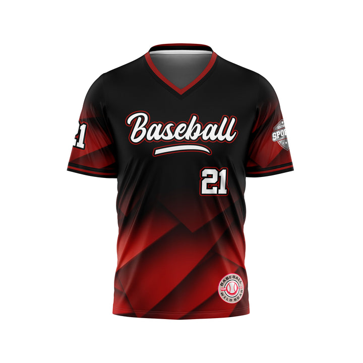 Custom V-neck Baseball Jersey - E-COM