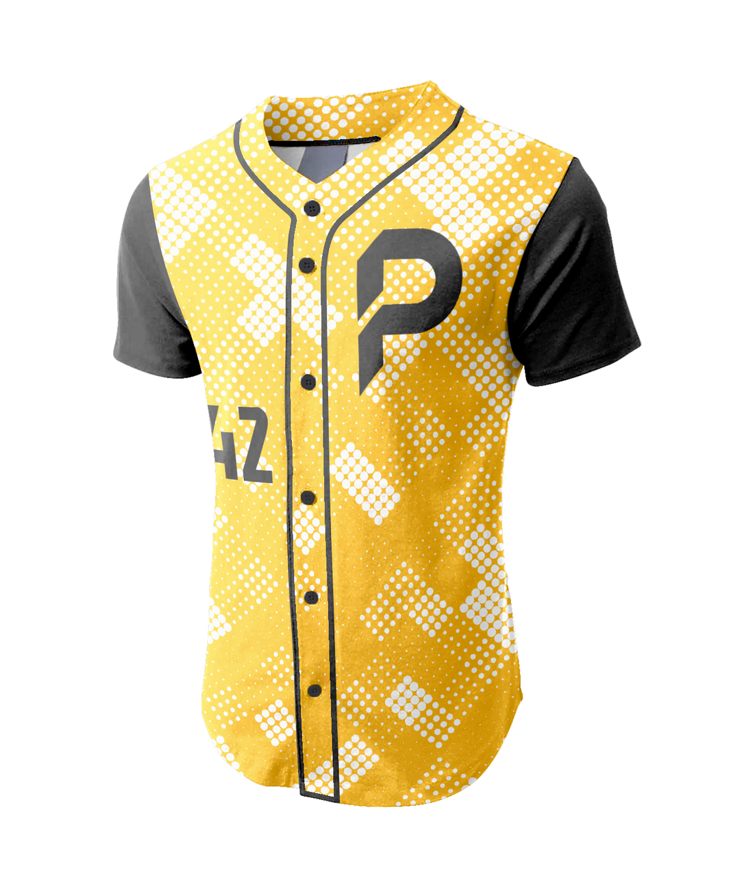 Custom Full Button Baseball Jersey - E-COM