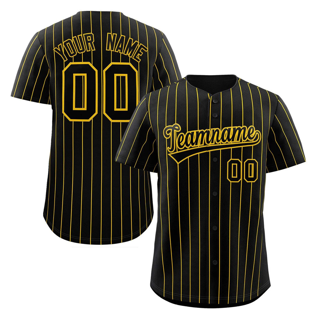 Custom Pinstripe Baseball Button Down Jersey – Personalized with Custom Logos, Name and Number - E-COM