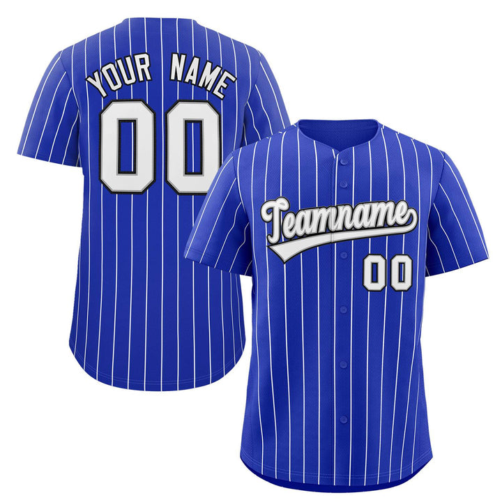 Custom Pinstripe Baseball Button Down Jersey – Personalized with Custom Logos, Name and Number - E-COM