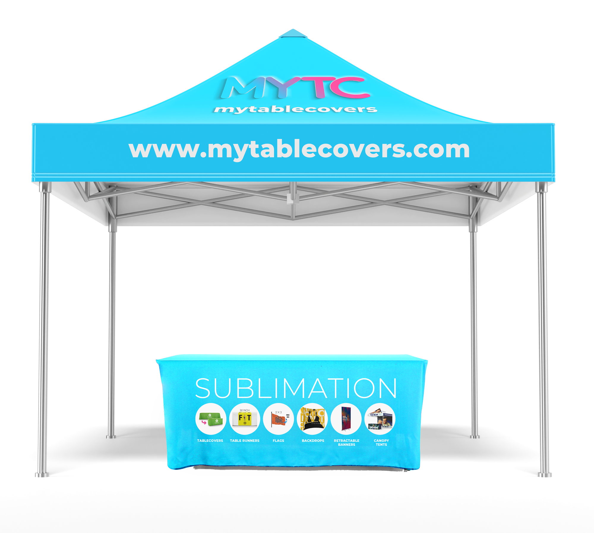 10ft Canopy Tent + Fitted Table Cover – Mytablecovers