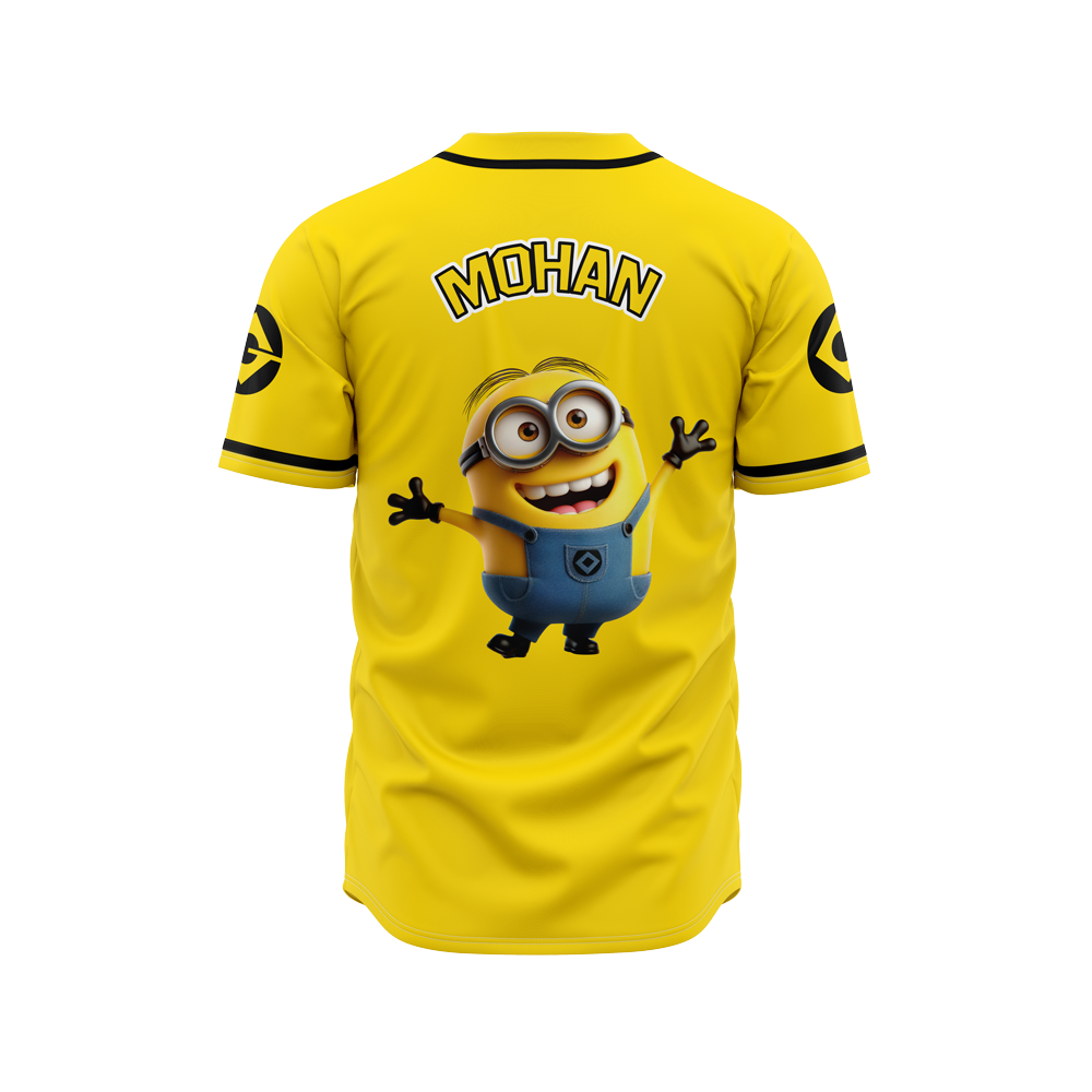 Jersey de béisbol personalizado con botones completos