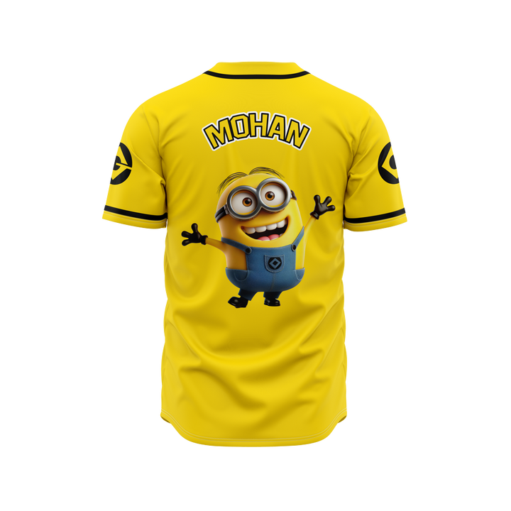 Jersey de béisbol personalizado con botones completos