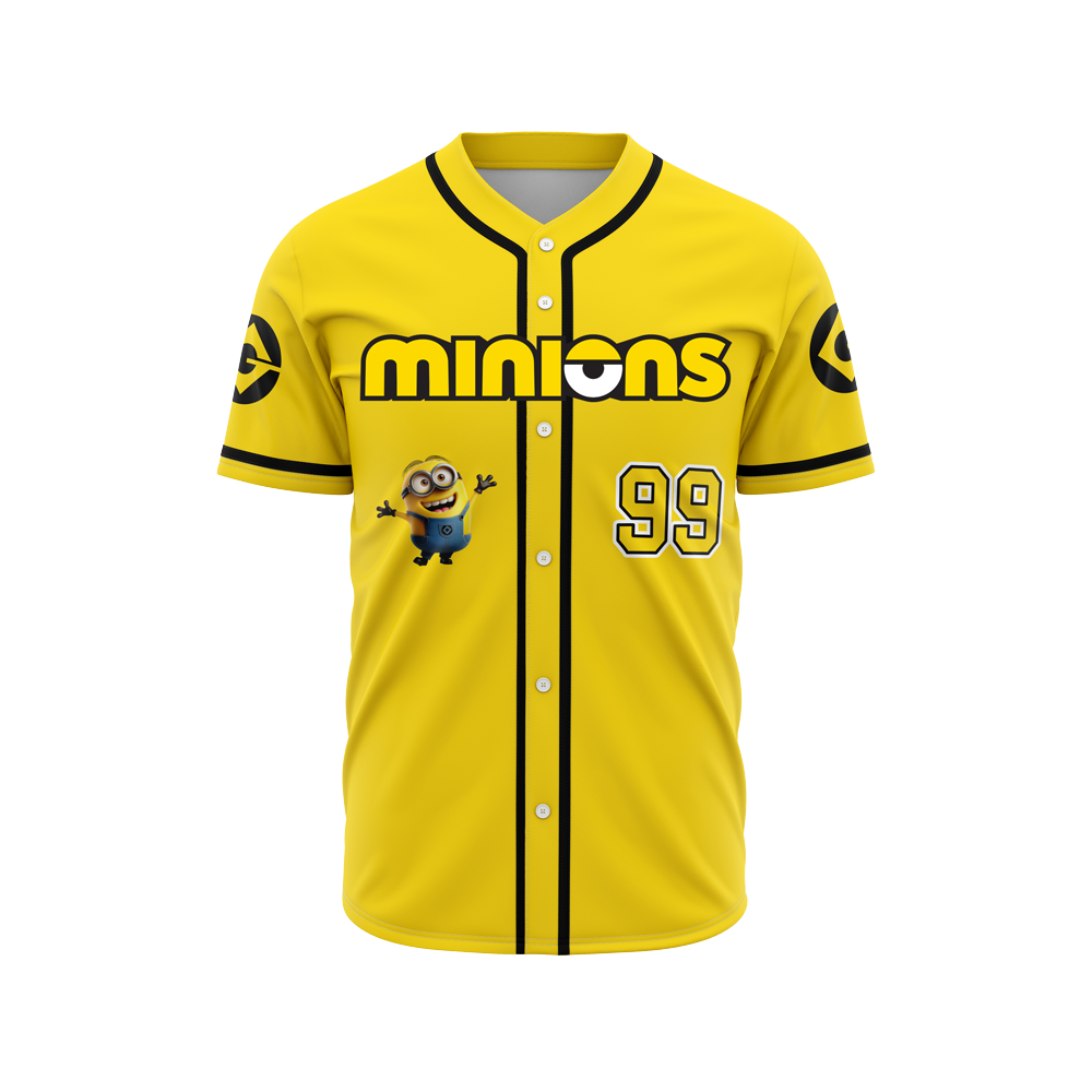 Jersey de béisbol personalizado con botones completos