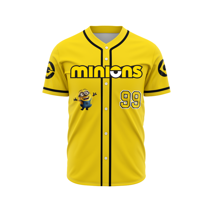 Jersey de béisbol personalizado con botones completos