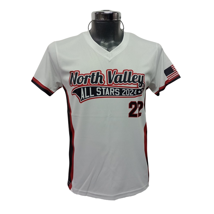 Custom V-neck Baseball Jersey - E-COM