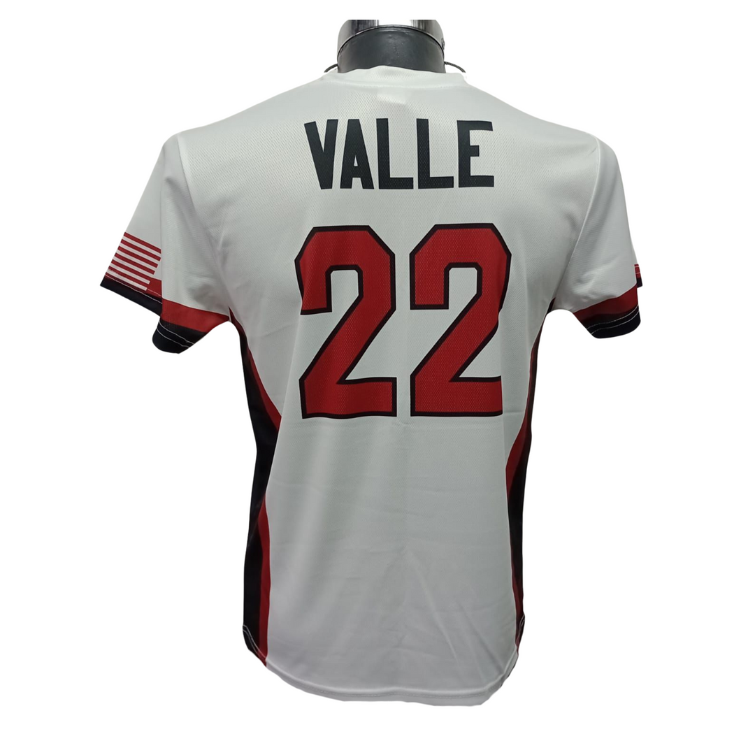 Jersey de béisbol personalizado con botones completos