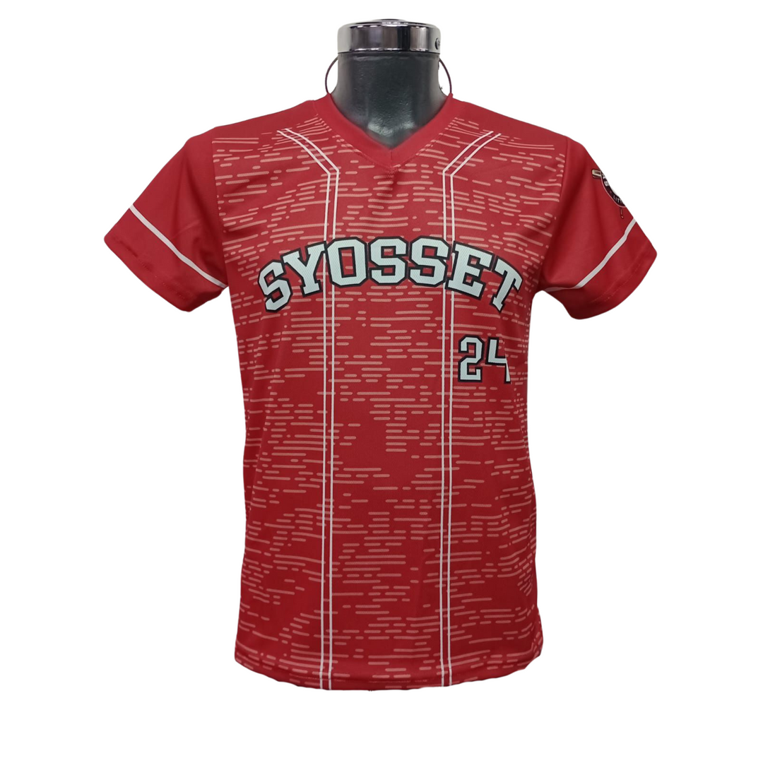 Jersey de béisbol personalizado con botones completos