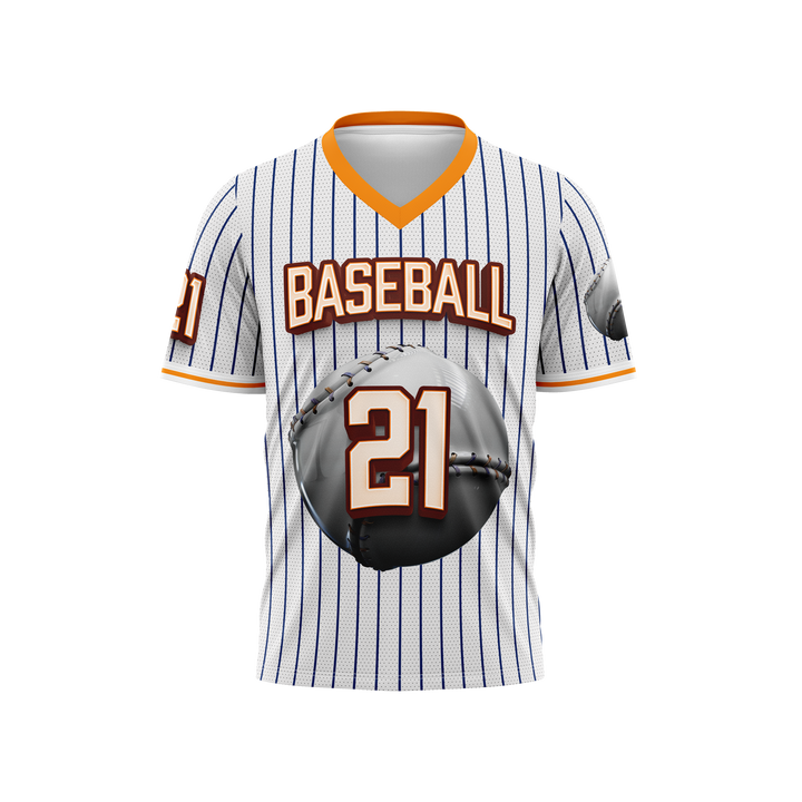 Jersey de béisbol personalizado con botones completos