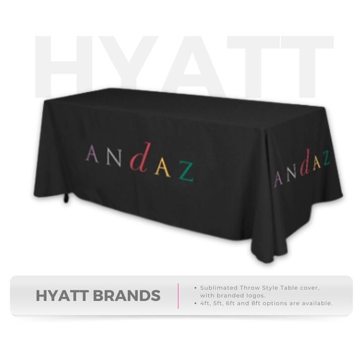 Hyatt Brands - Throw style Table covers - E-COM