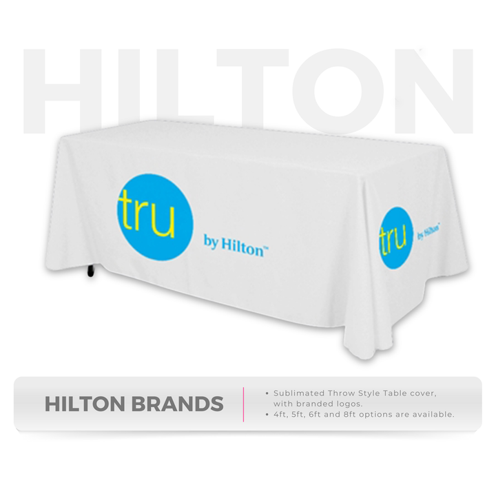 Hilton Brands - Throw style Table covers - E-COM