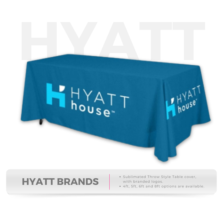 Hyatt Brands - Throw style Table covers - E-COM