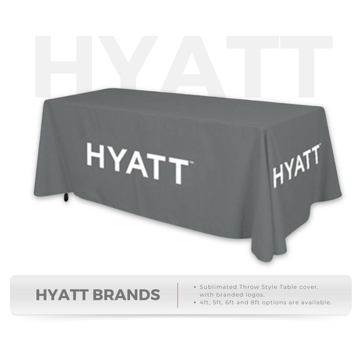 Hyatt Brands - Throw style Table covers - E-COM