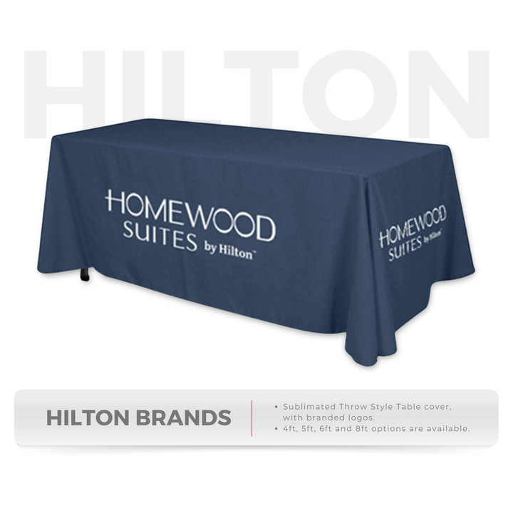 Hilton Brands - Throw style Table covers - E-COM