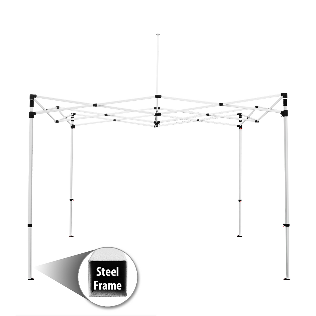 Prime Square Steel Pop Up Canopy Tent 10ft x 10ft - E-COM